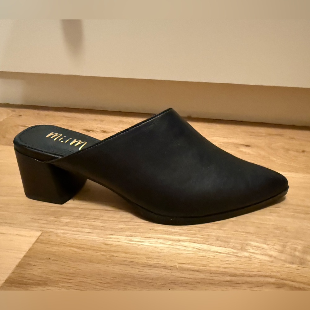 Miracle Miles Sabrina Black Heeled Mule